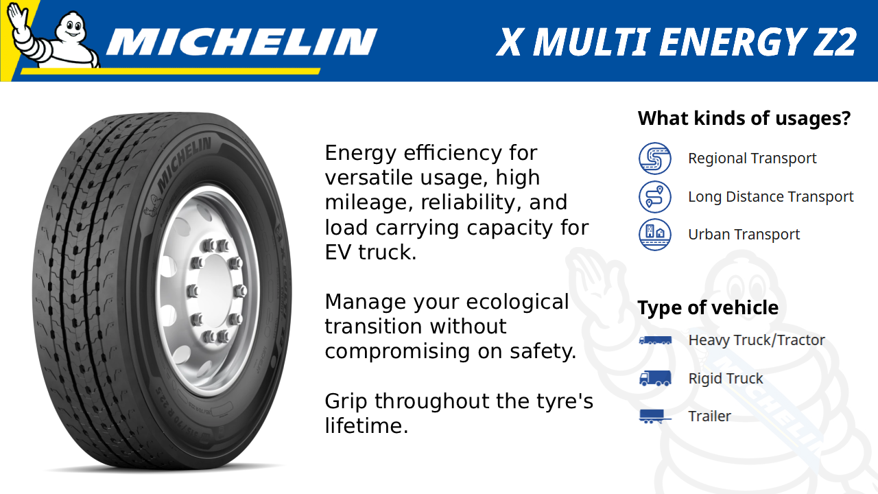 315/80R22.5 MICHELIN X MULTI ENERGY Z2 (TL) (ALL POSITION) (158